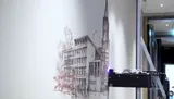 3D Wallprint Gebäudeillustration